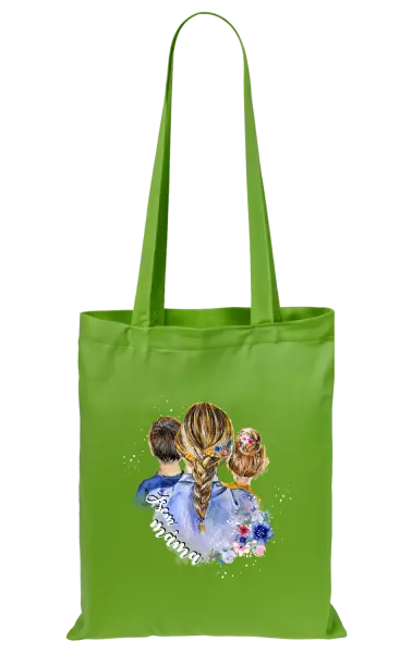 Látková taška Jsem máma - kluk a holka