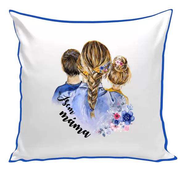 Polštář Jsem máma - kluk a holka