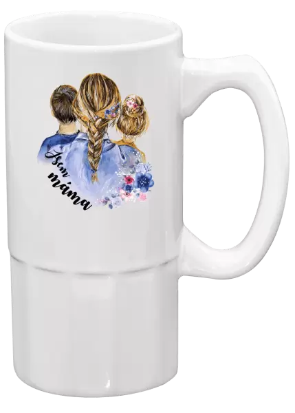 Půllitr Jsem máma - kluk a holka