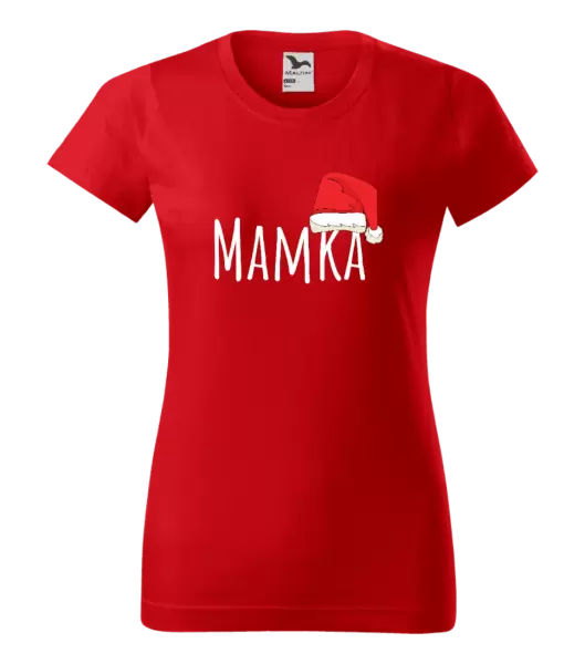 Dámské vánoční tričko Vánoční čepice - mamka
