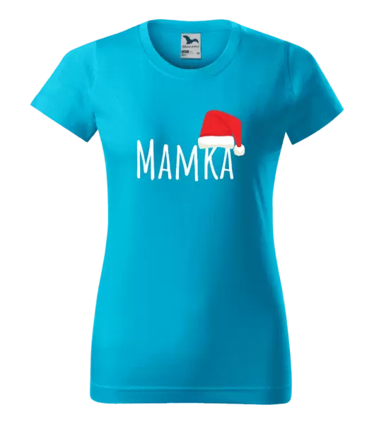 Dámské vánoční tričko Vánoční čepice - mamka