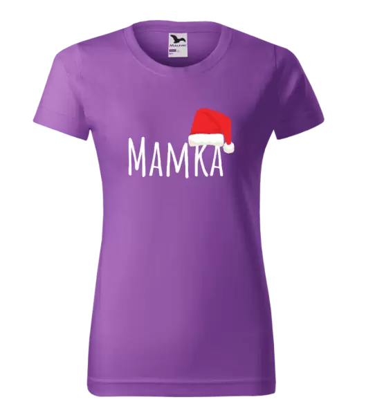 Dámské vánoční tričko Vánoční čepice - mamka