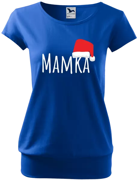 Dámské vánoční tričko Vánoční čepice - mamka