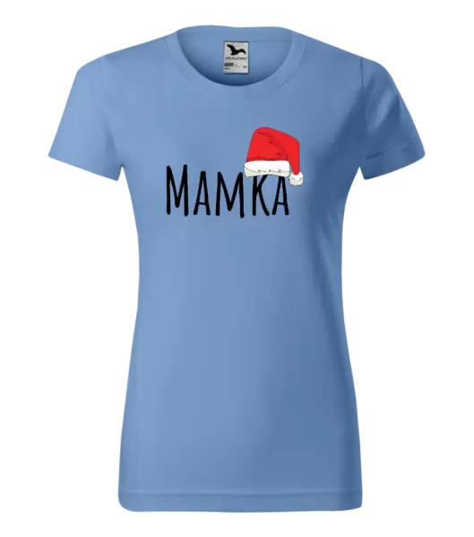 Dámské vánoční tričko Vánoční čepice - mamka