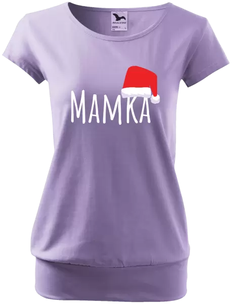 Dámské vánoční tričko Vánoční čepice - mamka