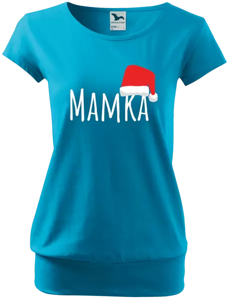 Dámské vánoční tričko Vánoční čepice - mamka