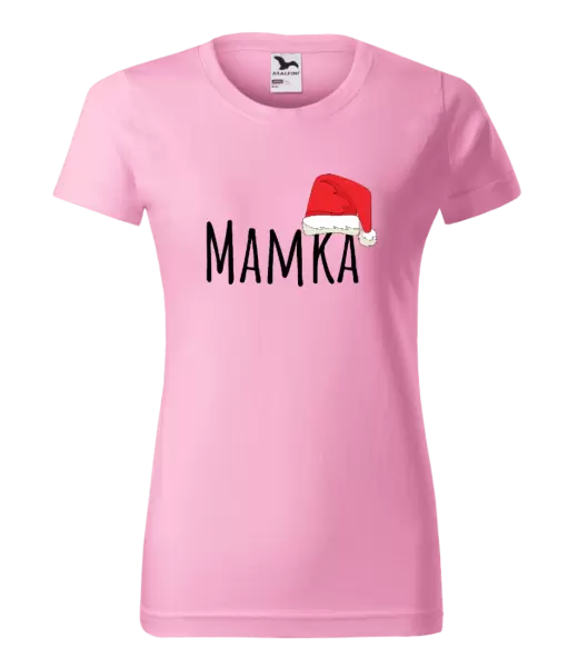 Dámské vánoční tričko Vánoční čepice - mamka