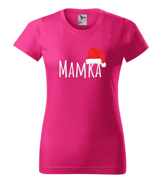 Dámské vánoční tričko Vánoční čepice - mamka