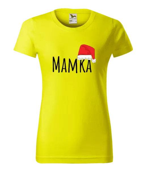 Dámské vánoční tričko Vánoční čepice - mamka
