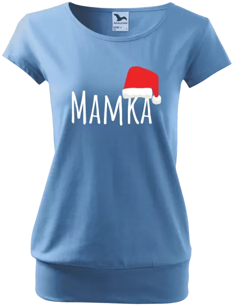 Dámské vánoční tričko Vánoční čepice - mamka