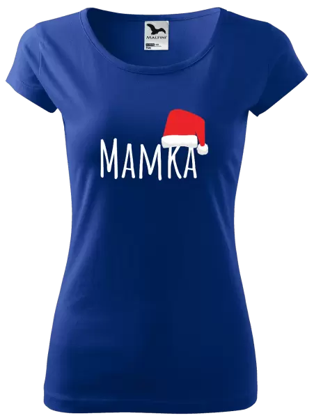 Dámské vánoční tričko Vánoční čepice - mamka