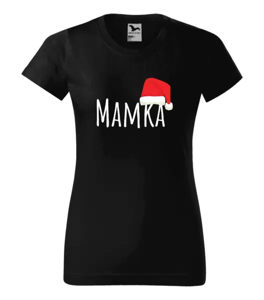 Dámské vánoční tričko Vánoční čepice - mamka