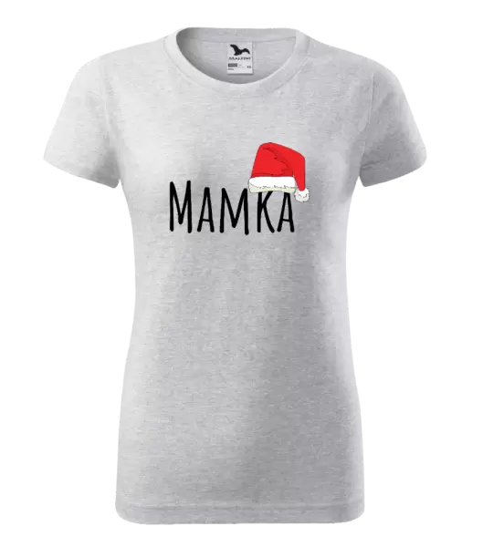 Dámské vánoční tričko Vánoční čepice - mamka