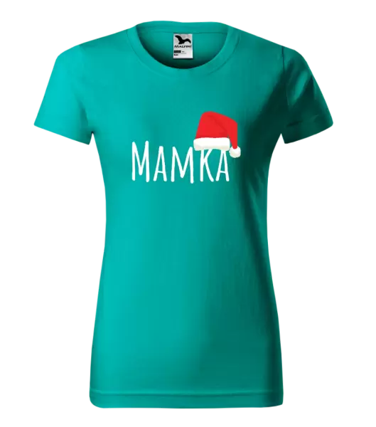 Dámské vánoční tričko Vánoční čepice - mamka