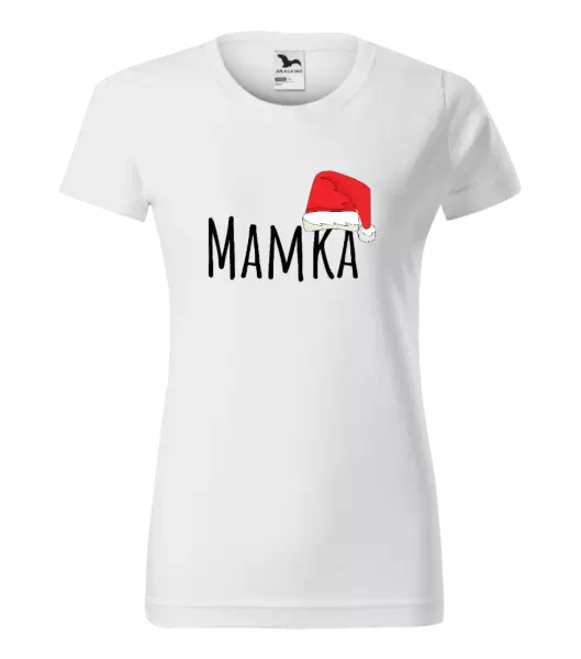 Dámské vánoční tričko Vánoční čepice - mamka