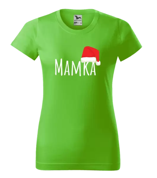 Dámské vánoční tričko Vánoční čepice - mamka