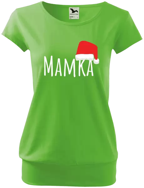 Dámské vánoční tričko Vánoční čepice - mamka