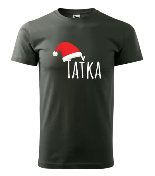 Pánské vánoční tričko Vánoční čepice - taťka