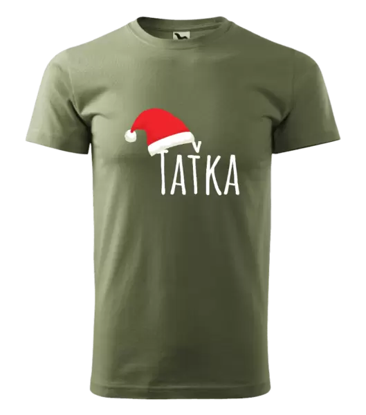 Pánské vánoční tričko Vánoční čepice - taťka