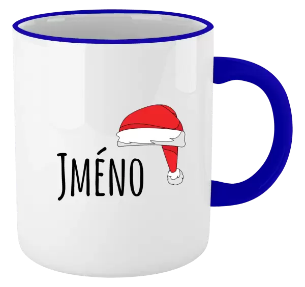Vánoční hrnek Vánoční čepice - jméno