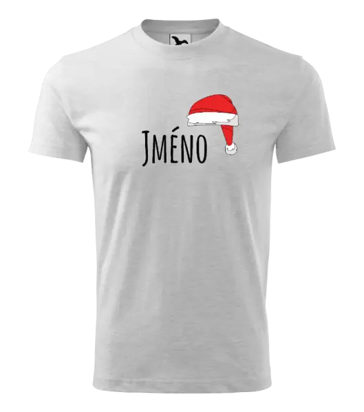 Dětské vánoční tričko Vánoční čepice - jméno