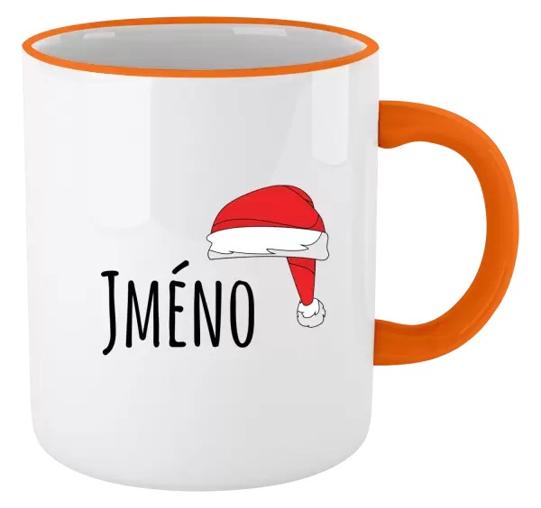 Vánoční hrnek Vánoční čepice - jméno