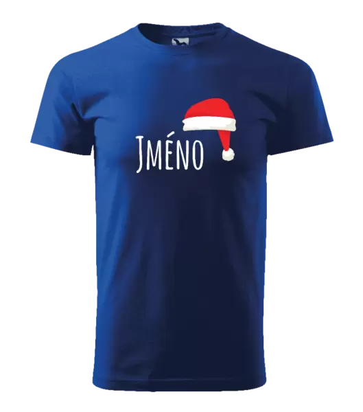 Pánské vánoční tričko Vánoční čepice - jméno