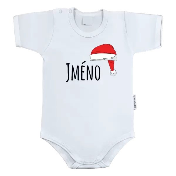 Dětské body Vánoční čepice - jméno