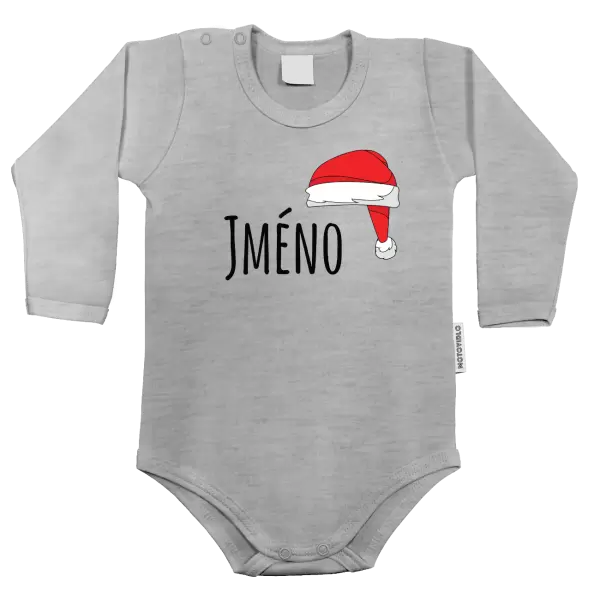 Dětské body Vánoční čepice - jméno