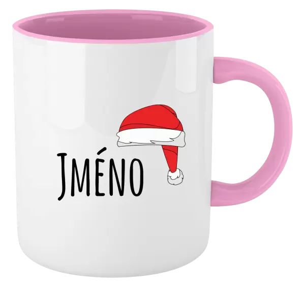 Vánoční hrnek Vánoční čepice - jméno