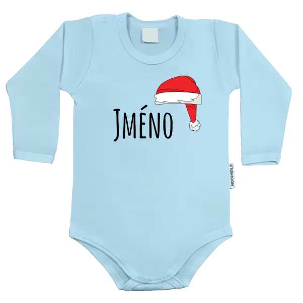 Dětské body Vánoční čepice - jméno