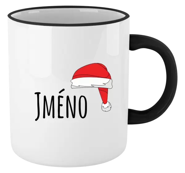 Vánoční hrnek Vánoční čepice - jméno