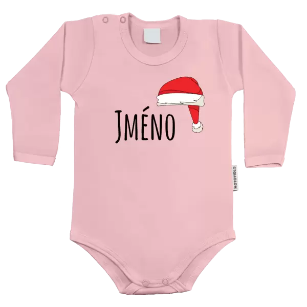 Dětské body Vánoční čepice - jméno