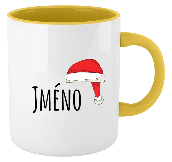 Vánoční hrnek Vánoční čepice - jméno