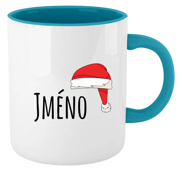 Vánoční hrnek Vánoční čepice - jméno