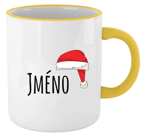 Vánoční hrnek Vánoční čepice - jméno