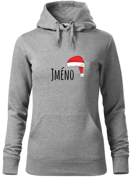 Dámská vánoční mikina Vánoční čepice - jméno