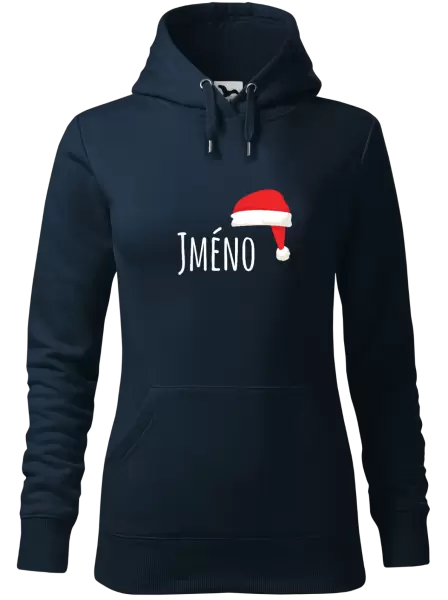 Dámská vánoční mikina Vánoční čepice - jméno