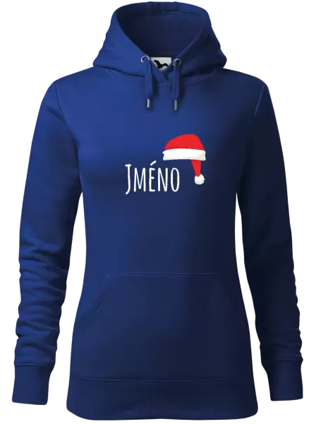 Dámská vánoční mikina Vánoční čepice - jméno
