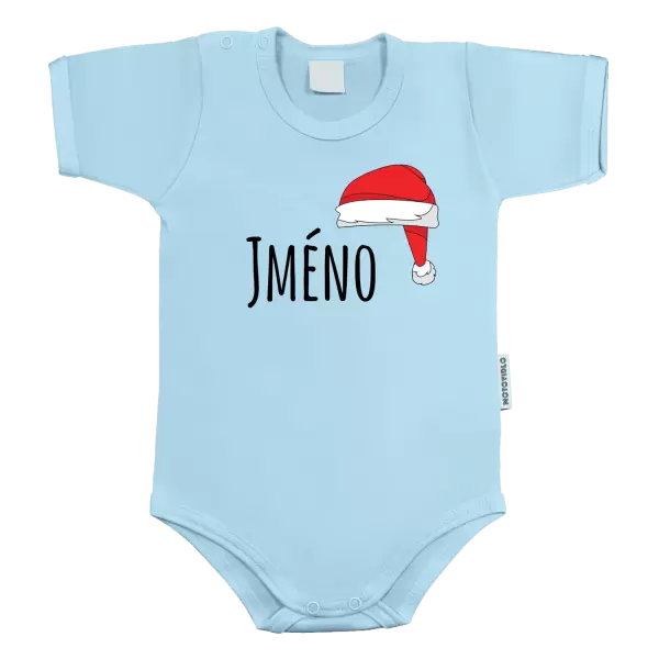 Dětské body Vánoční čepice - jméno
