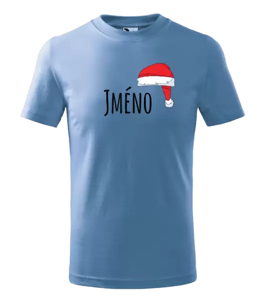 Dětské vánoční tričko Vánoční čepice - jméno