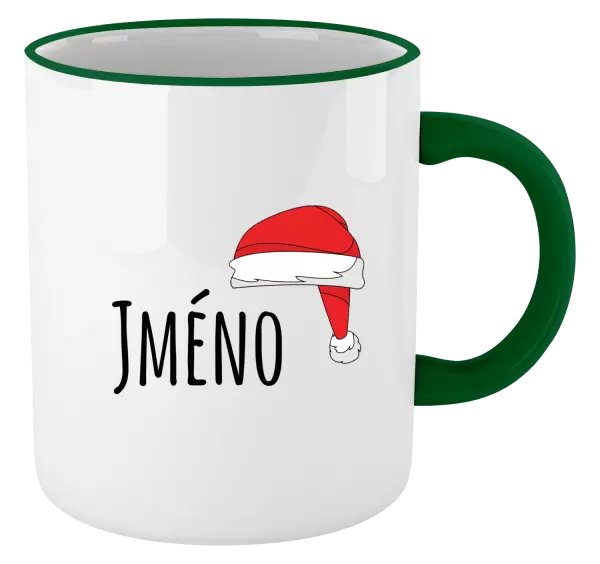 Vánoční hrnek Vánoční čepice - jméno