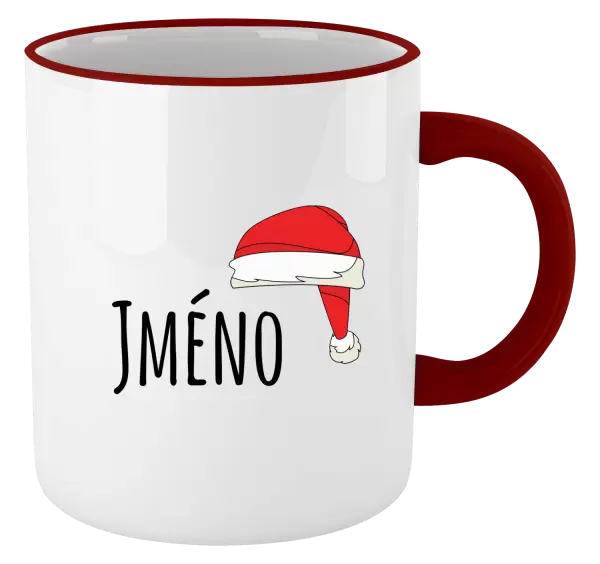 Vánoční hrnek Vánoční čepice - jméno