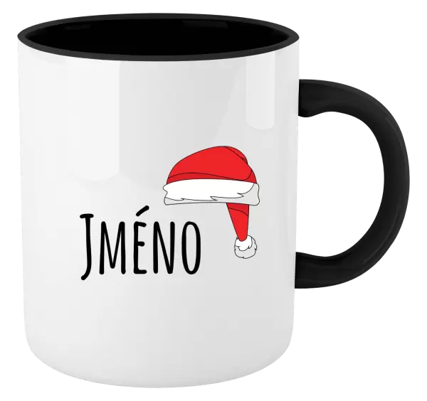 Vánoční hrnek Vánoční čepice - jméno