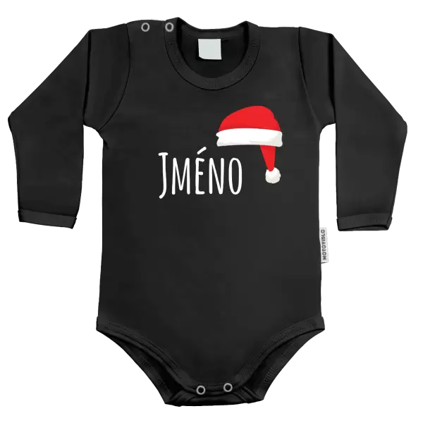 Dětské body Vánoční čepice - jméno