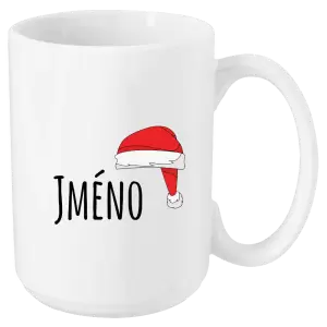 Vánoční hrnek Vánoční čepice - jméno
