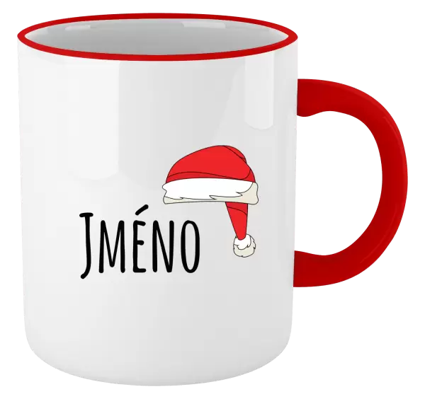 Vánoční hrnek Vánoční čepice - jméno