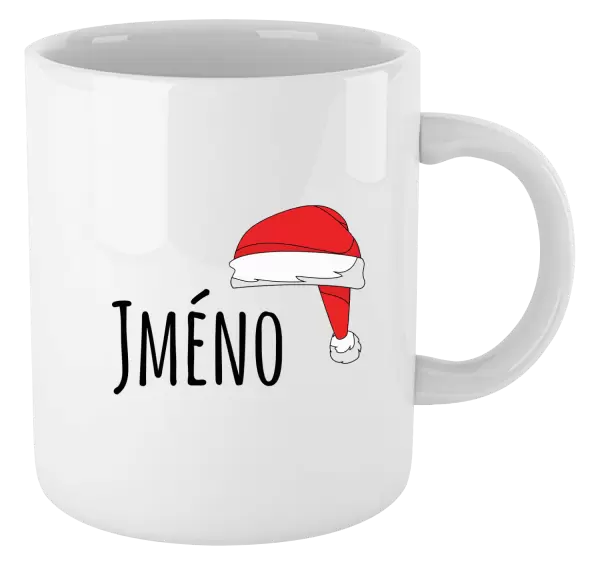 Vánoční hrnek Vánoční čepice - jméno