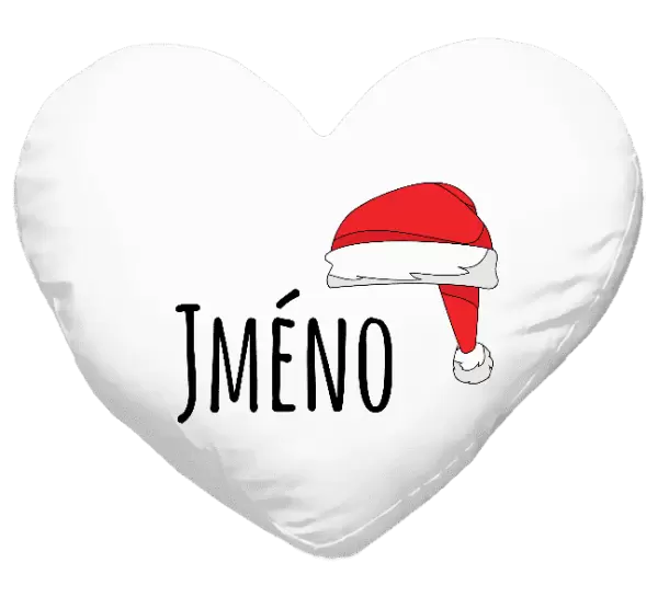 Vánoční polštář Vánoční čepice - jméno