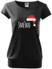Vánoční těhotenské tričko Vánoční čepice - jméno